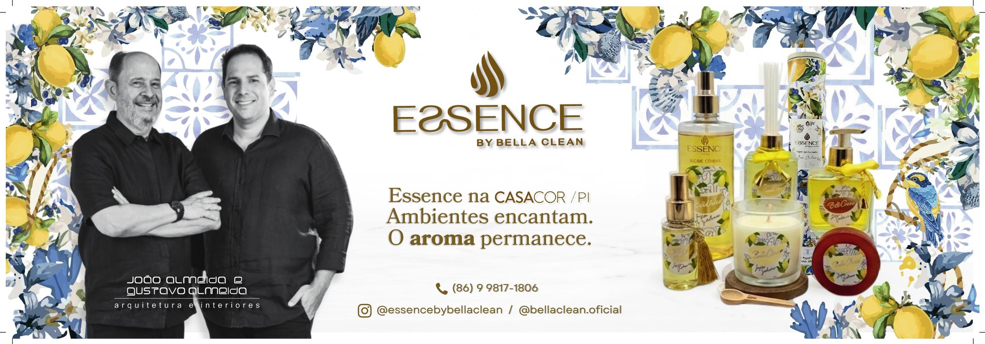Banner Essence × Studio Capri · João Almeida e Gustavo Almeida · CASACOR Piauí